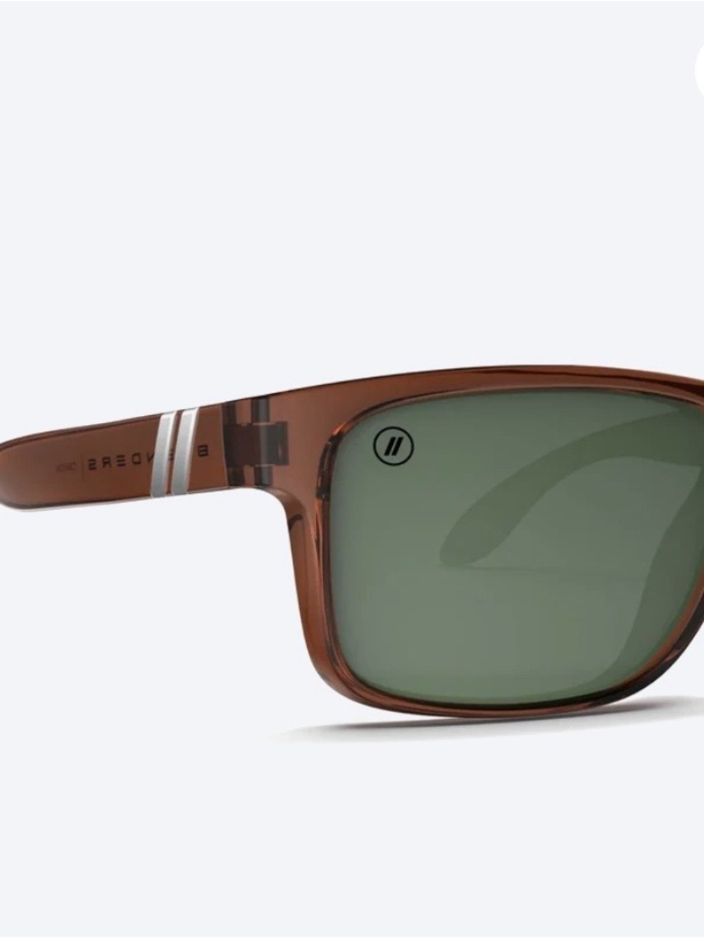 Polarized Blenders Brown Frame Sunglasses with Green Lenses - Unbranded